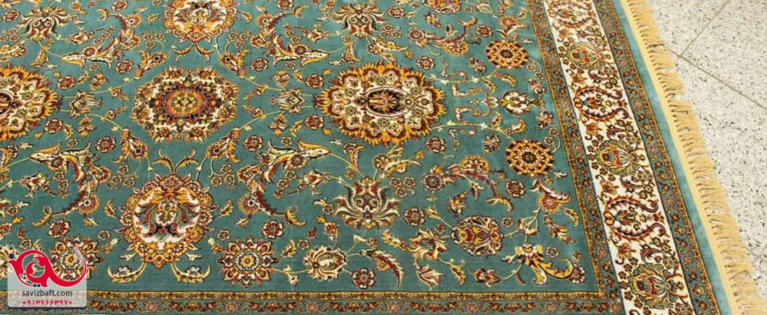فرش مدل شاه عباسی کاشان فرش ساویز بافت