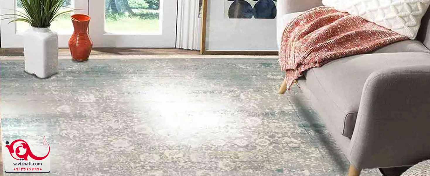 فرش وینتیج ماشینی یا فرش عتیقه فرش ساویز بافت