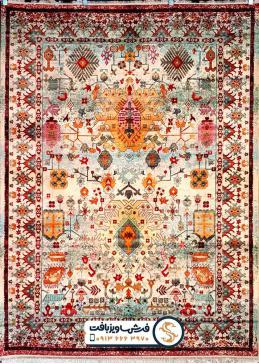 فرش کلاریس سنتی طرح گبه ترکمن
