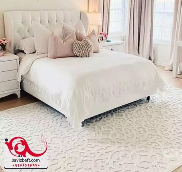  اندازه مناسب فرش اتاق خواب ساویز بافت