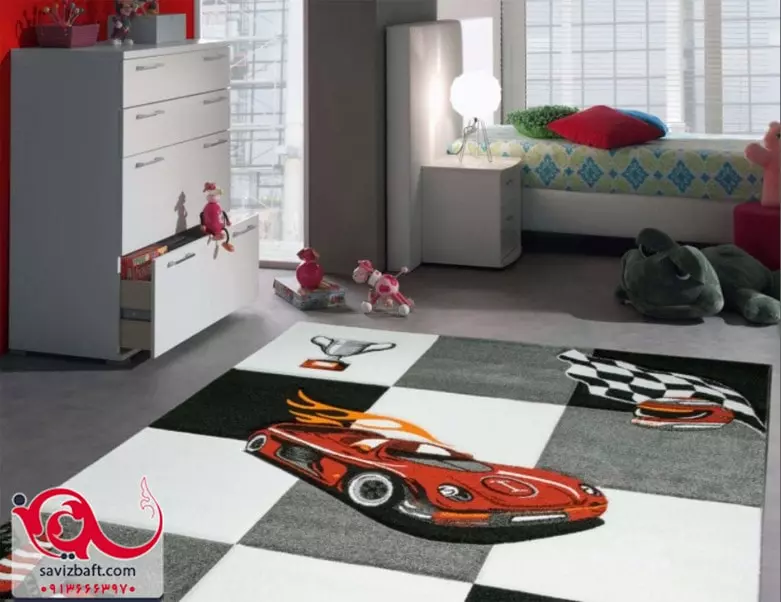 بهترین طرح برای ست فرش اتاق کودک ساویز بافت